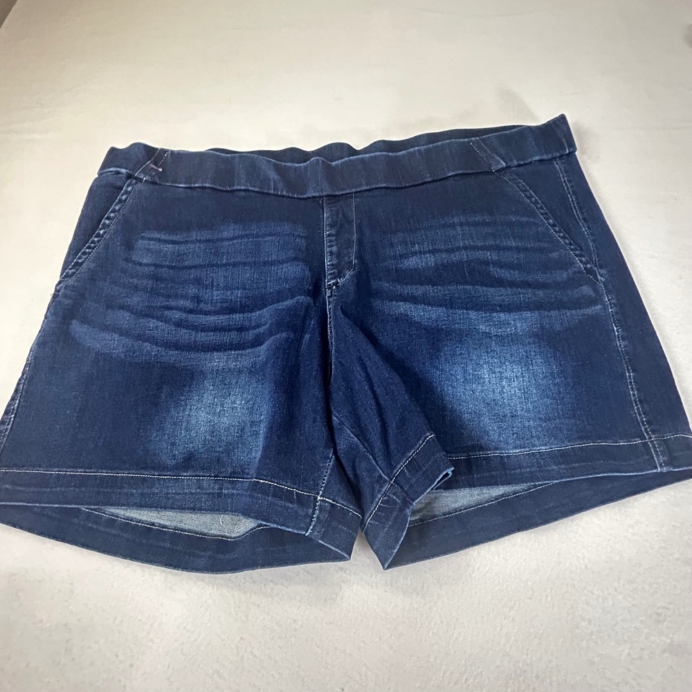ROE‎ Women's Denim Shorts Dark Wash Elastic Waist Size 24